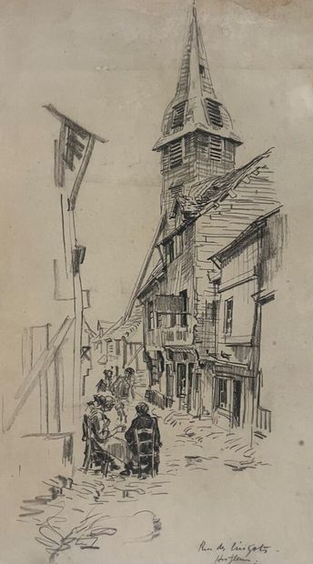 Eugène Véder (1876-1936)
Lot de onze dessins
Honfleur...