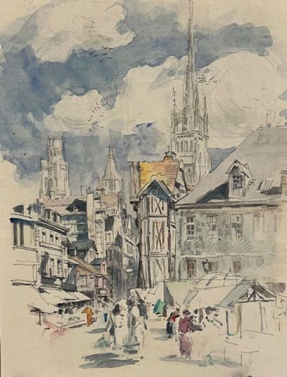 Eugène Véder (1876-1936)
Lot de 14 dessins
Bayeux,...