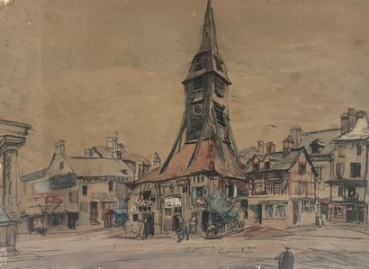 Eugène Véder (1876-1936)
Lot de onze dessins
Honfleur...