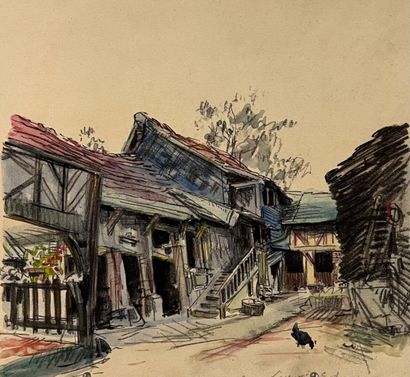 Eugène Véder (1876-1936)
Lot de dix dessins
Lisieux...