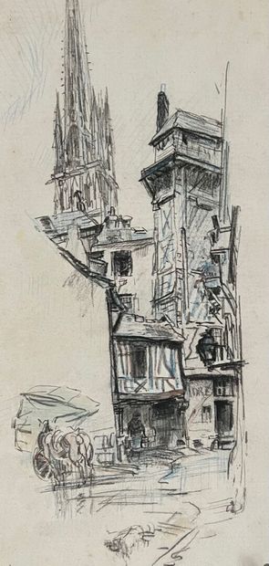 Eugène Véder (1876-1936)
Lot de 14 dessins
Bayeux,...
