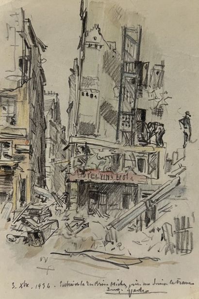 Eugène Véder (1876-1936)
Lot de sept dessins
Paris,...