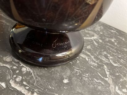 LE VERRE FRANÇAIS
GRAND VASE BALUSTRE sur...
