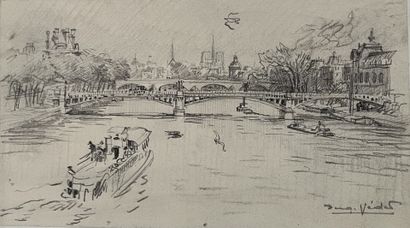 Eugène Véder (1876-1936)
Lot de neuf dessins
Paris,...