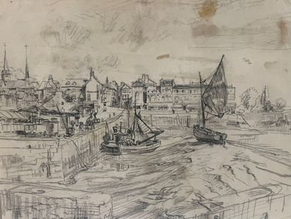 Eugène Véder (1876-1936)
Lot de onze dessins
Honfleur...