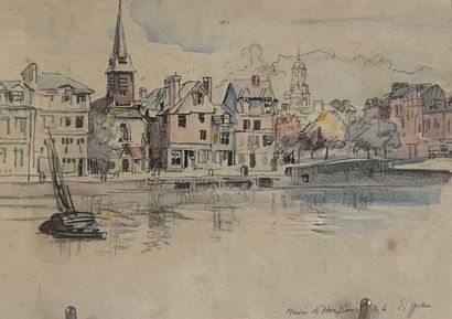 Eugène Véder (1876-1936)
Lot de onze dessins
Honfleur...
