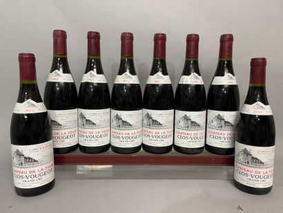 * 8 bottles CLOS de VOUGEOT Grand Cru Vieilles...