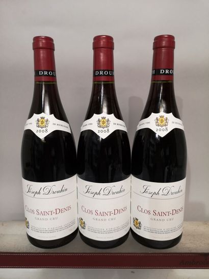 * 3 bottles CLOS SAINT DENIS Grand Cru -...