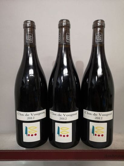 3 bottles CLOS de VOUGEOT Grand cru - PRIEURÉ...