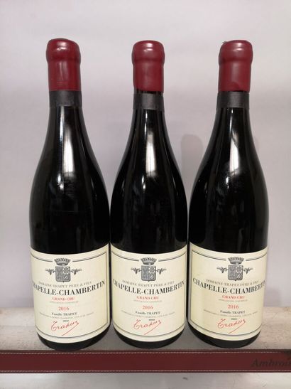 * 3 bottles CHAPELLE CHAMBERTIN Grand Cru...