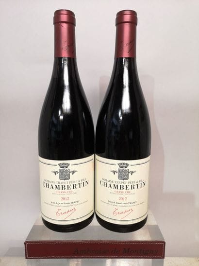 * 2 bottles CHAMBERTIN Grand Cru - Jean et...