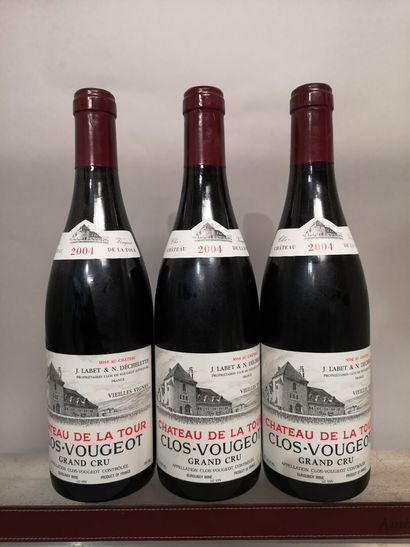 * 3 bottles CLOS de VOUGEOT Grand Cru Vieilles...