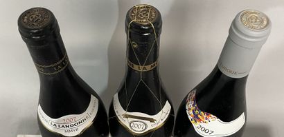 * 3 bottles CÔTE RÔTIE TRILOGIE - E. GUIGAL...