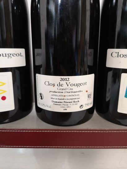 3 bottles CLOS de VOUGEOT Grand cru - PRIEURÉ...
