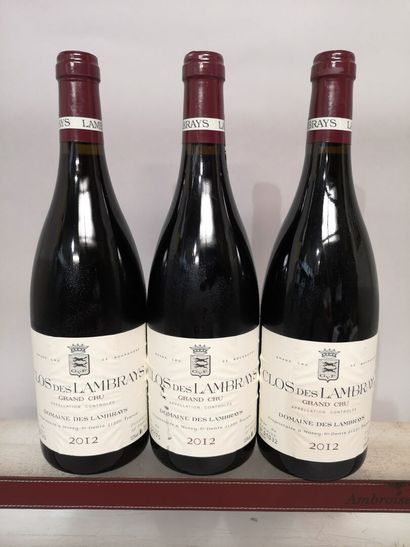 * 3 bottles CLOS des LAMBRAYS Grand Cru -...