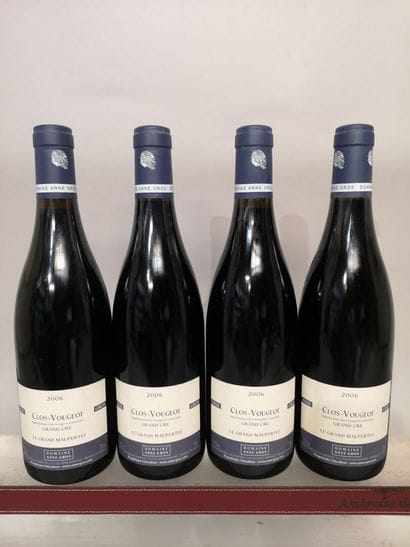 * 4 bottles CLOS de VOUGEOT Grand Cru 