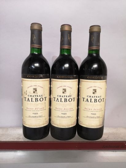 3 bottles Château TALBOT - 4th Gcc Saint...