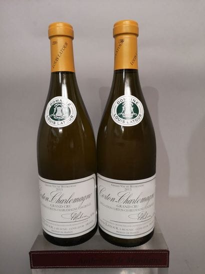 * 2 bottles CORTON CHARLEMAGNE Grand Cru...