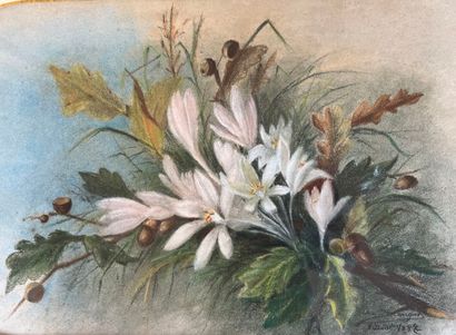 Aline Branget (?), 1887
Bouquets 
Pair of...