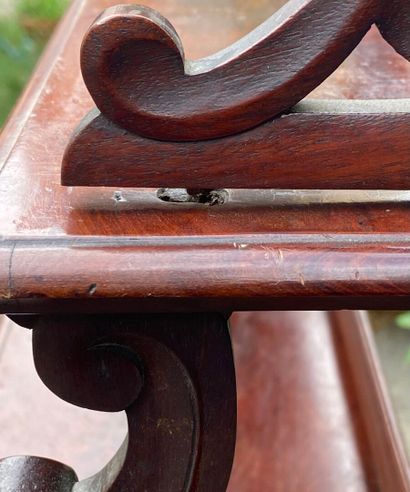 Bonheur du jour mahogany and mahogany veneer...