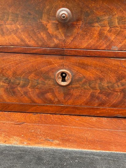 Bonheur du jour mahogany and mahogany veneer...