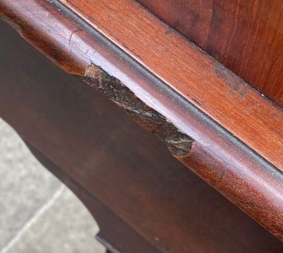 Bonheur du jour mahogany and mahogany veneer...