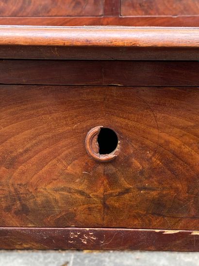 Bonheur du jour mahogany and mahogany veneer...