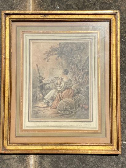 French school, 18th century 
Pair of engravings...