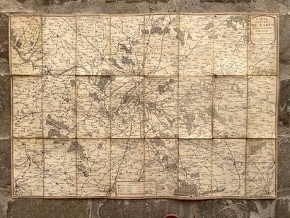 Map of the Paris area, dated 1773
53.5 x...