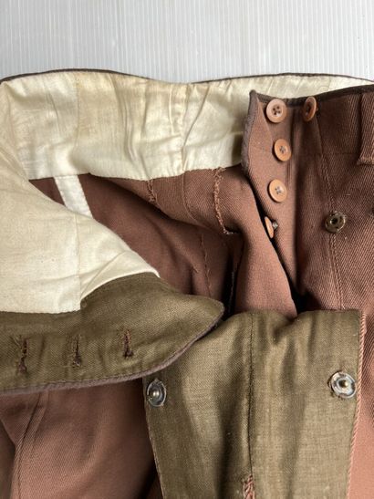 Frac, Second Empire, brown wool suit with...