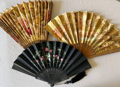 Reunion of three fans to restore, circa 1900,...