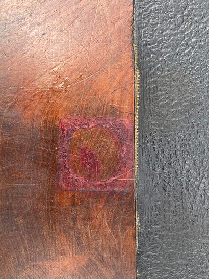 Bonheur du jour mahogany and mahogany veneer...