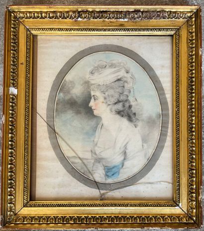 English school, circa 1790
Profile of a woman
Pastel
20...
