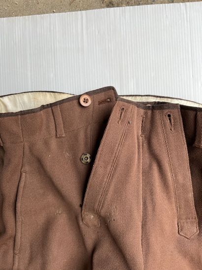 Frac, Second Empire, brown wool suit with...