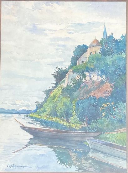 R. CHAUSSON, 20th century
Landscape with...