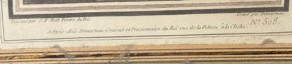 French school, 18th century 
Pair of engravings...