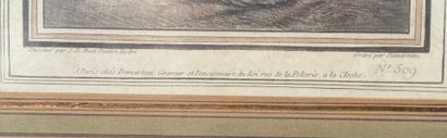 French school, 18th century 
Pair of engravings...