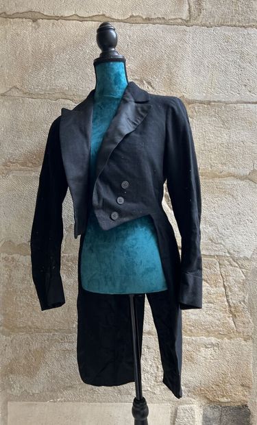 Frac, Second Empire, brown wool suit with...