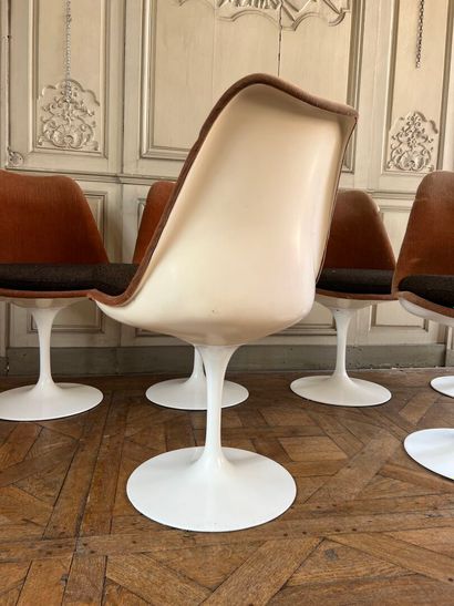 KNOLL, circa 1960
Suite of six swivel chairs...