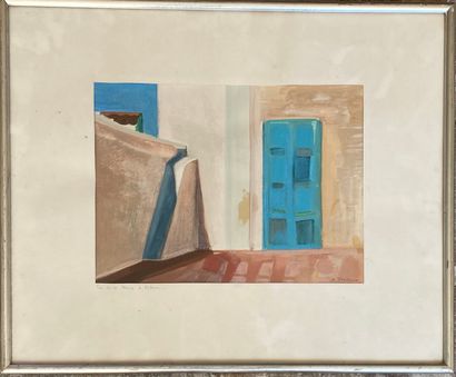 Modern school, 20th century
The blue door
Gouache...
