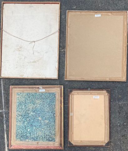 Marius MEYNIER, circa 1910
Lot of four pastels...