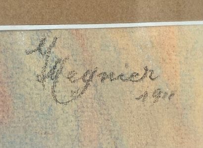 Marius MEYNIER, circa 1910
Lot of four pastels...