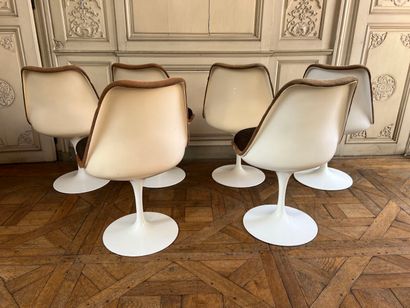 KNOLL, circa 1960
Suite of six swivel chairs...