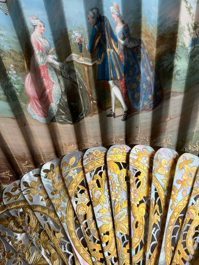 Les présentations, fan, Second Empire, engraved,...