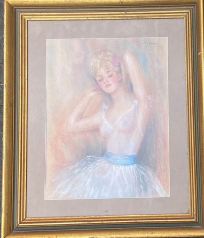 Marius MEYNIER, circa 1910
Lot of four pastels...