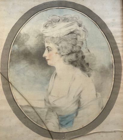 English school, circa 1790
Profile of a woman
Pastel
20...