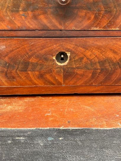 Bonheur du jour mahogany and mahogany veneer...