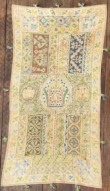 ITALY, 1769
Monogrammed altar cloth 
49 x...