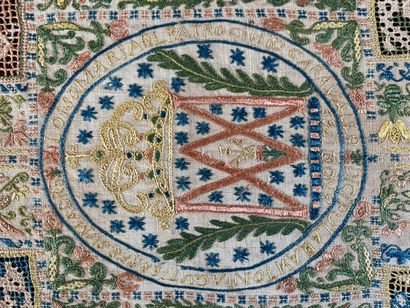 ITALY, 1769
Monogrammed altar cloth 
49 x...