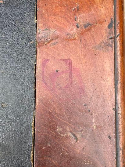 Bonheur du jour mahogany and mahogany veneer...
